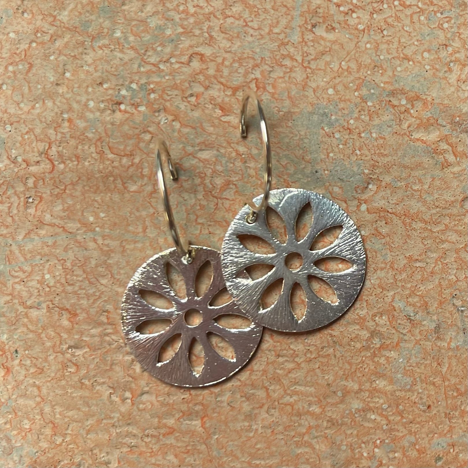 Reverse Cut Flower Earrings