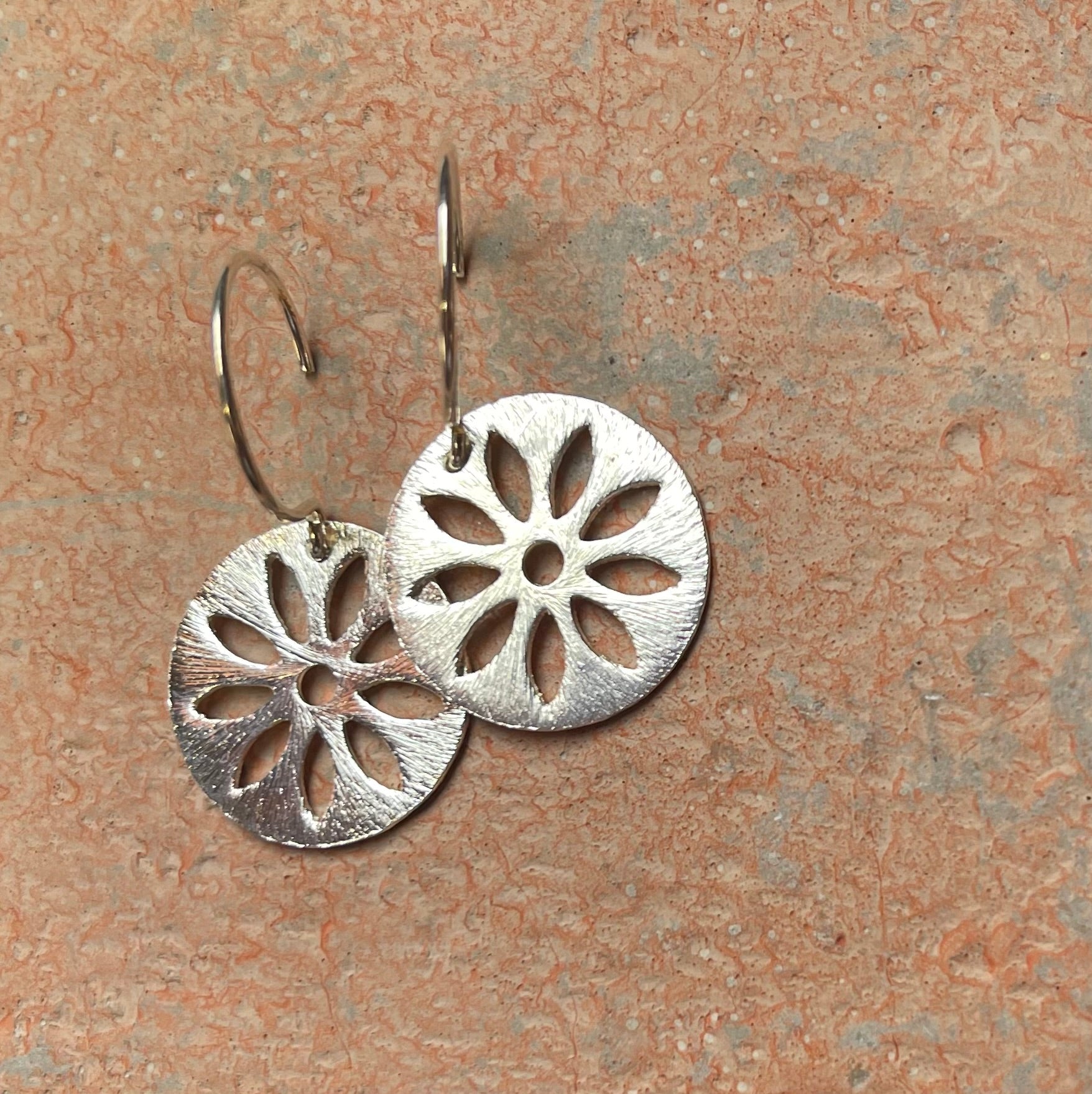 Reverse Cut Flower Earrings